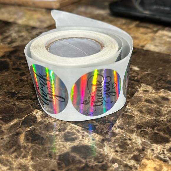 Holographic Thank You Stickers - Picture 1 of 3